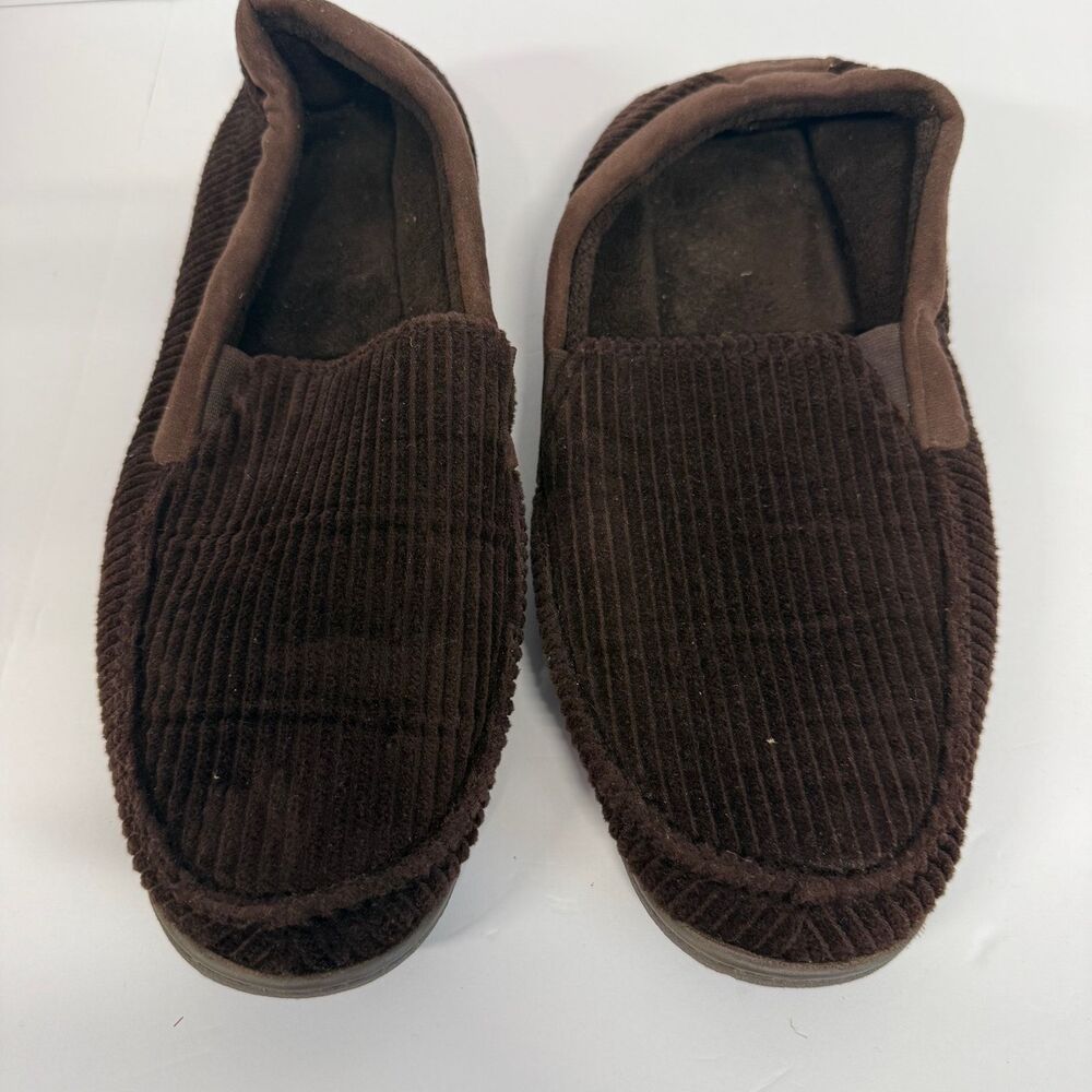 Dearfoams Corduroy Clog Slippers Mens XL Brown